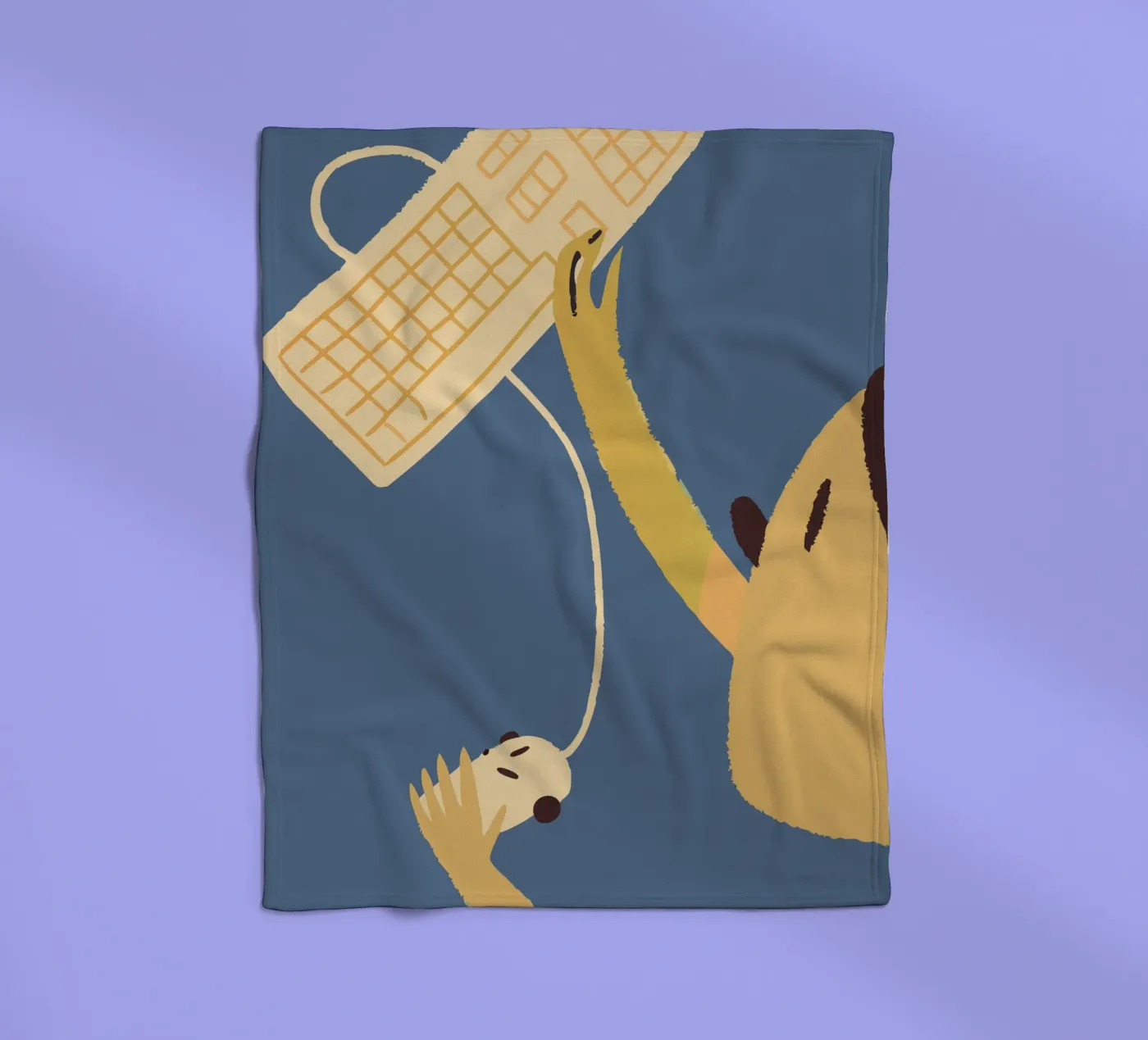 Computer-Tastatur und -Maus verwenden Fleecedecke von TRENDY POSTER SHOP