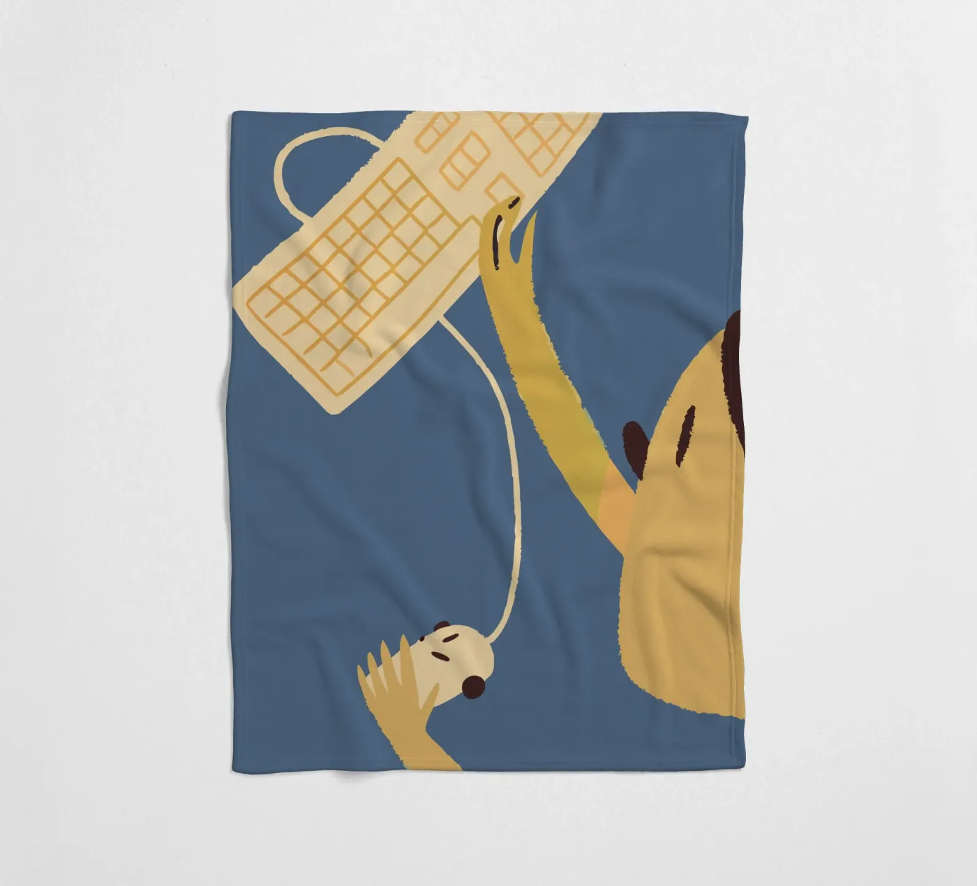 Computer-Tastatur und -Maus verwenden Fleecedecke von TRENDY POSTER SHOP