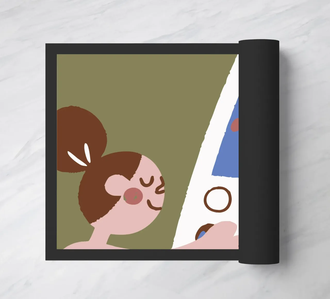 Interacting with Friendly Electronic Device doormat by TRENDY POSTER SHOP