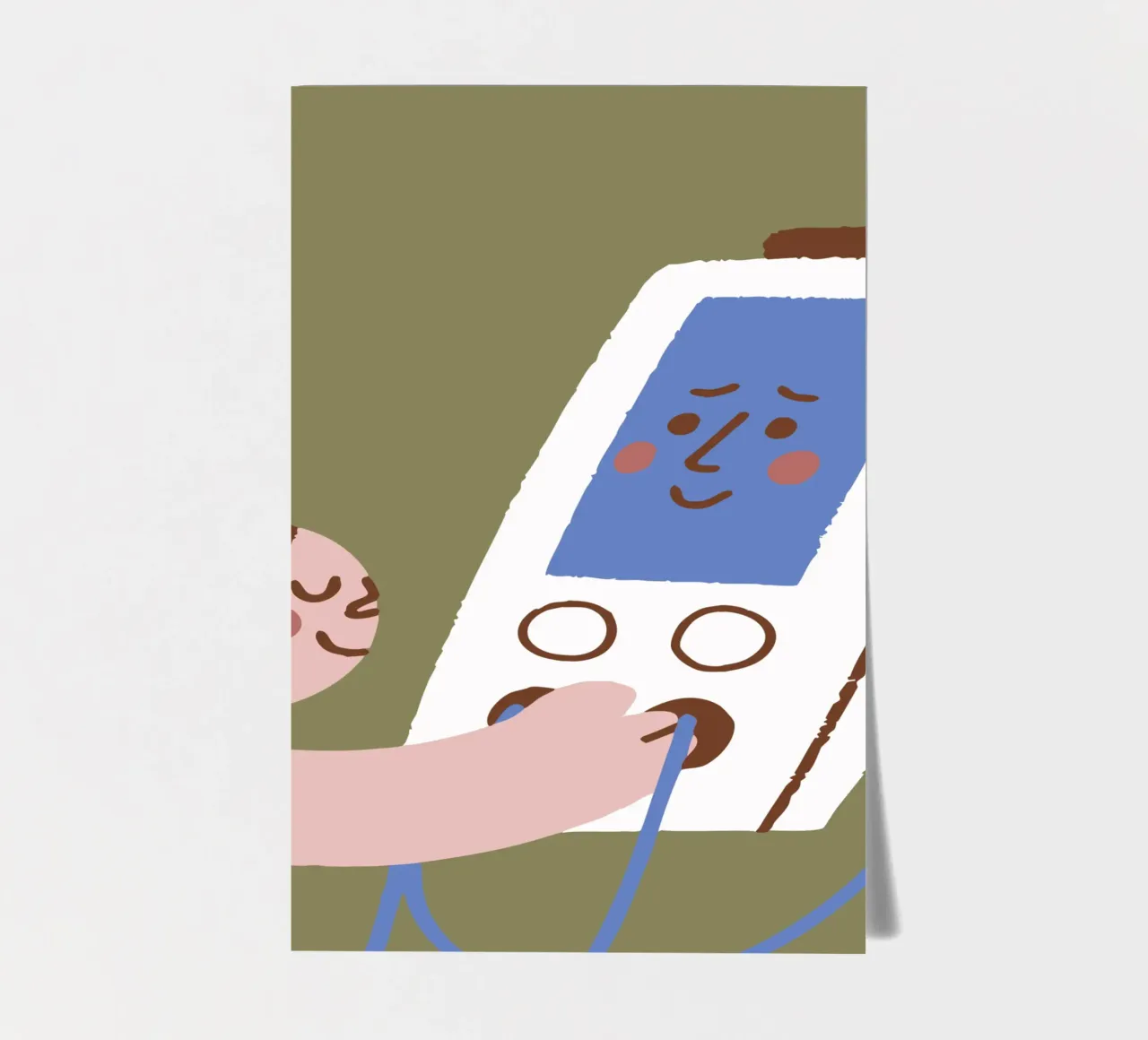 Interacting with Friendly Electronic Device sticker sheet by TRENDY POSTER SHOP