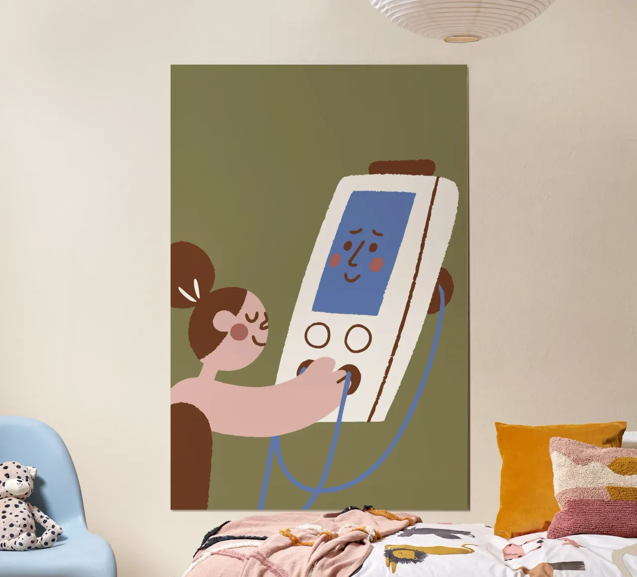 Interactie met vriendelijk elektronisch apparaat poster van TRENDY POSTER SHOP