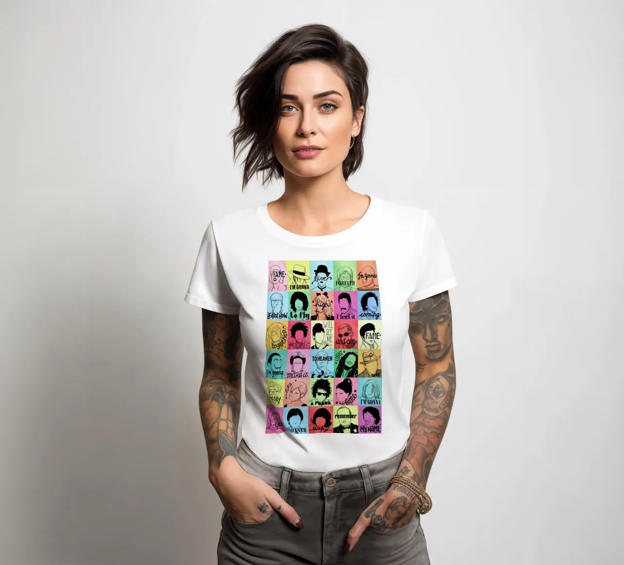 Fame - Draw Me A Song Project t-shirt da donna da Nour Tohme