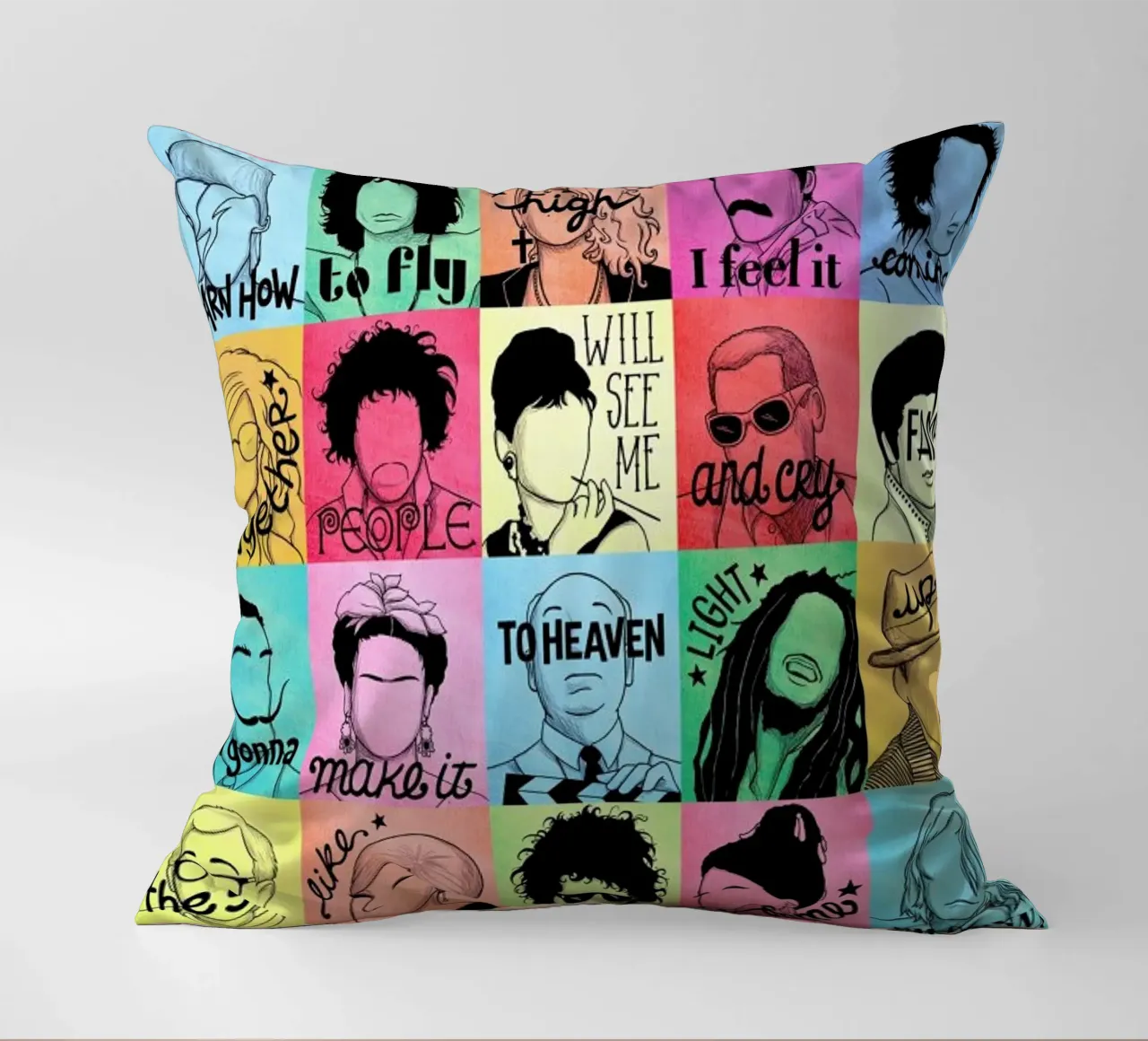 Fame - Draw Me A Song Project cuscino da Nour Tohme