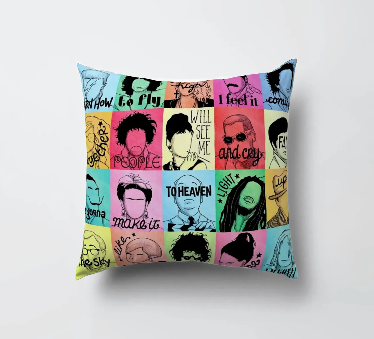 Fame - Draw Me A Song Project cuscino da Nour Tohme