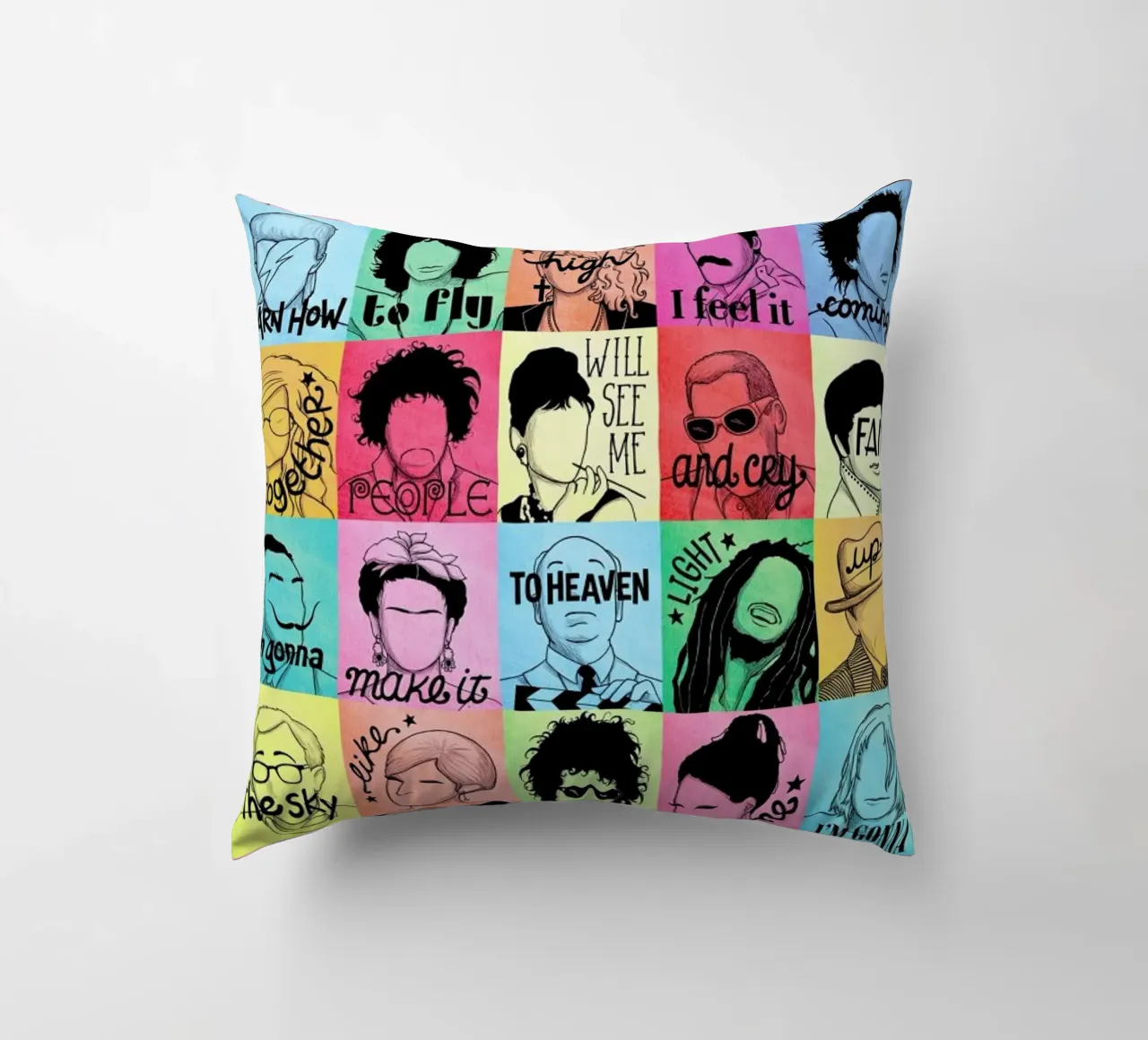 Fame - Draw Me A Song Project cuscino da Nour Tohme