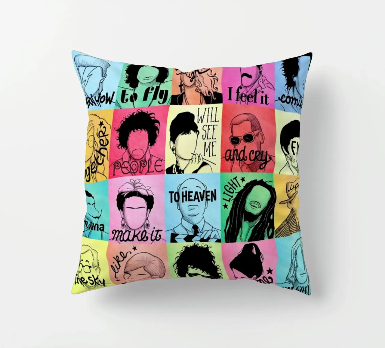 Fame - Draw Me A Song Project cuscino da Nour Tohme