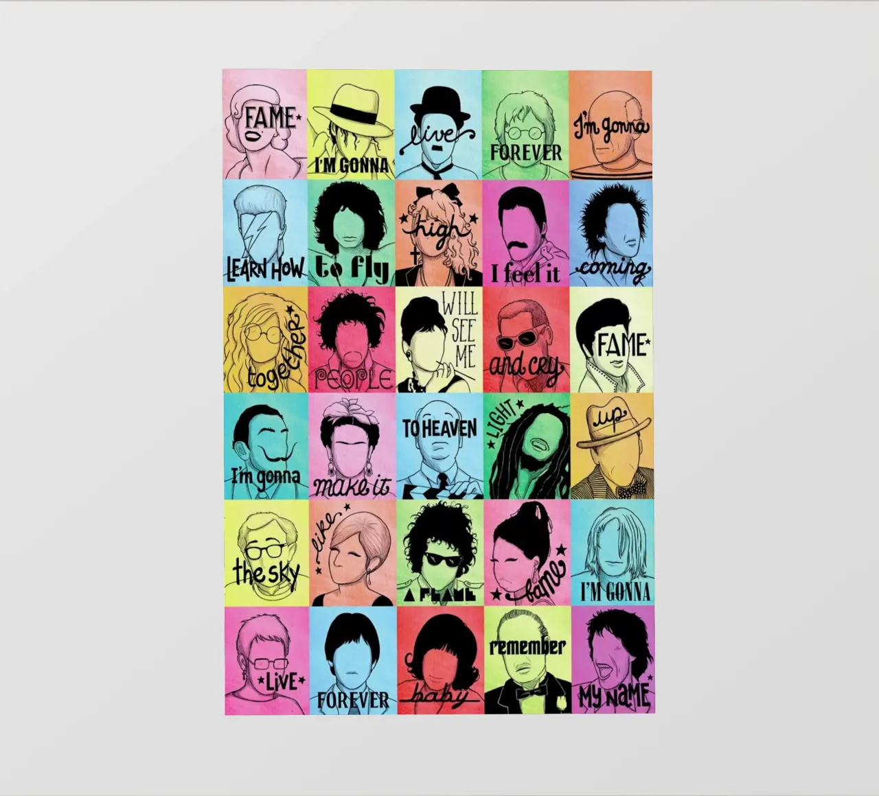 Fame - Draw Me A Song Project pellicola backlit da Nour Tohme