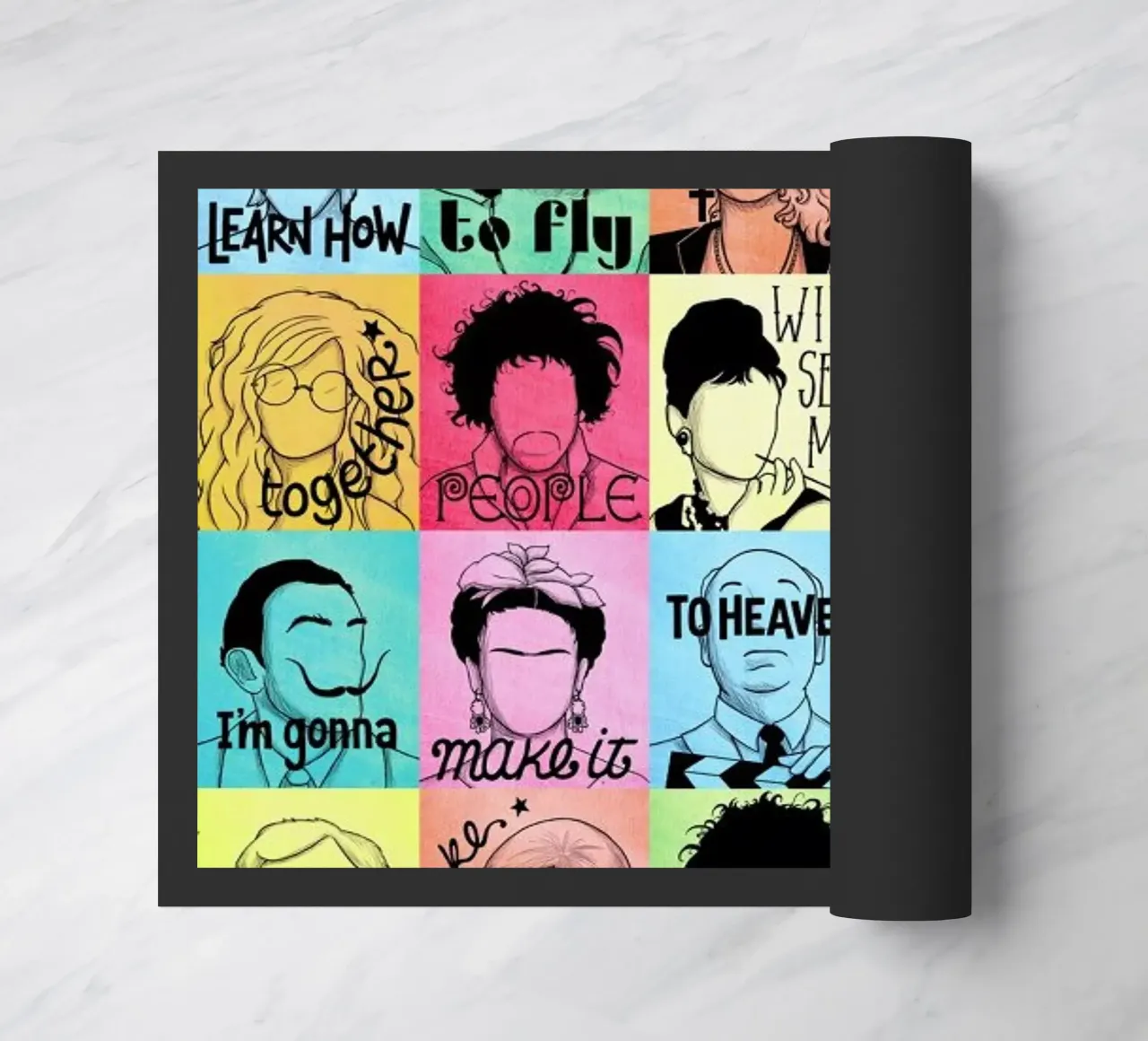 Fame - Draw Me A Song Project Fußmatte von Nour Tohme