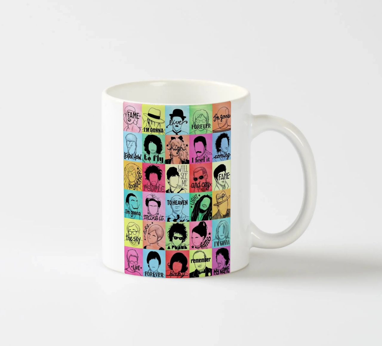 Fame - Draw Me A Song Project Keramik Tasse von Nour Tohme