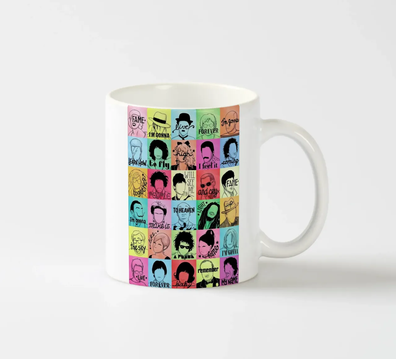 Fame - Draw Me A Song Project Keramik Tasse von Nour Tohme