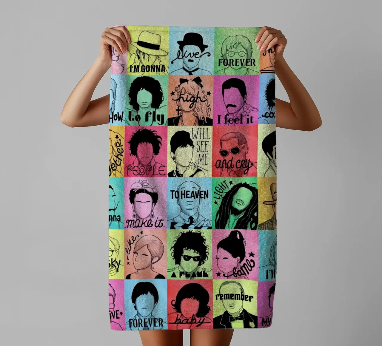 Fame - Draw Me A Song Project asciugamano da bagno da Nour Tohme