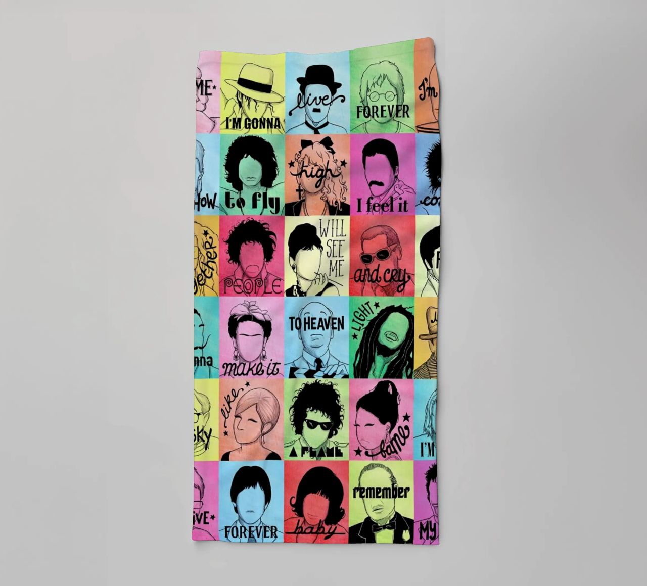 Fame - Draw Me A Song Project towel by Nour Tohme