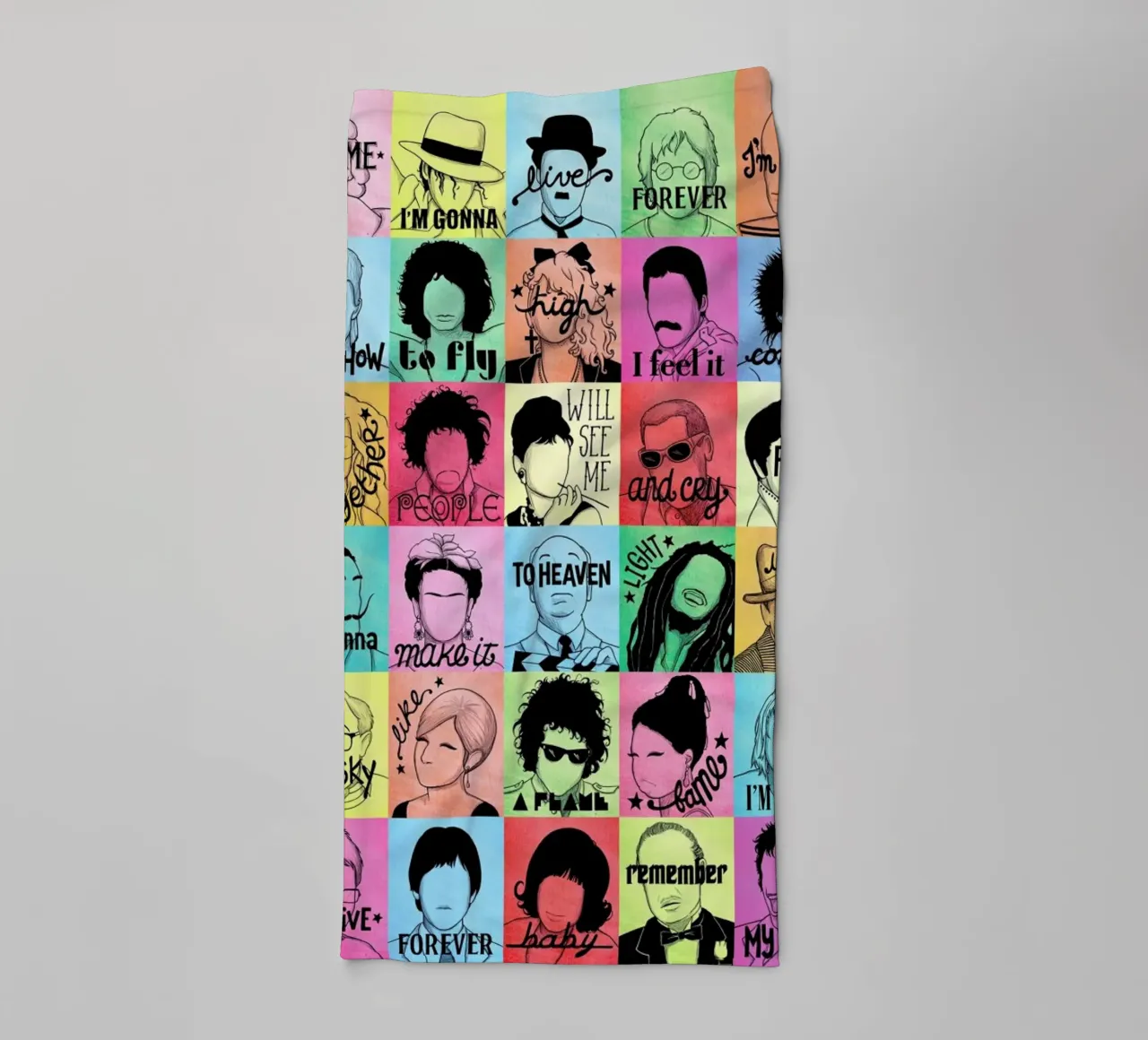 Fame - Draw Me A Song Project asciugamano da bagno da Nour Tohme