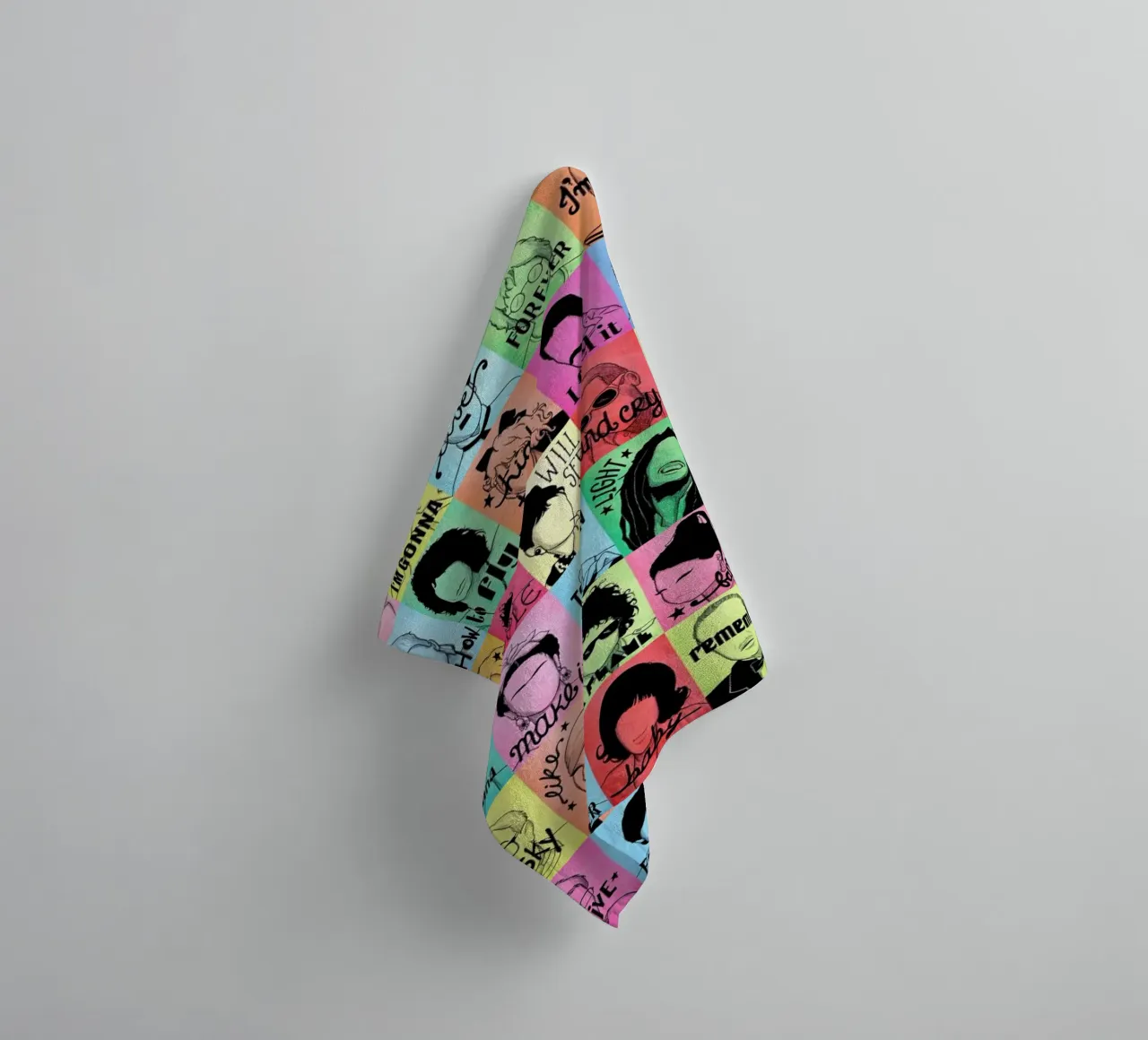 Fame - Draw Me A Song Project asciugamano da bagno da Nour Tohme