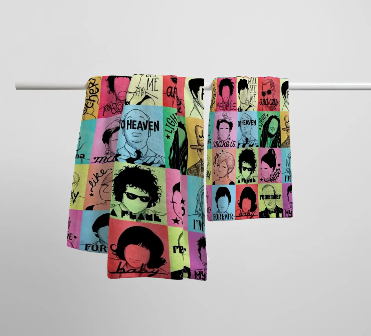 Fame - Draw Me A Song Project asciugamano da bagno da Nour Tohme