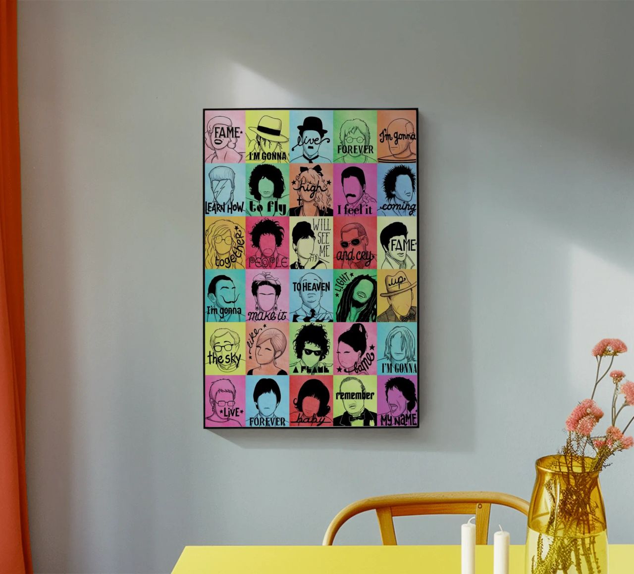 Fame - Draw Me A Song Project Acryl-Glas von Nour Tohme
