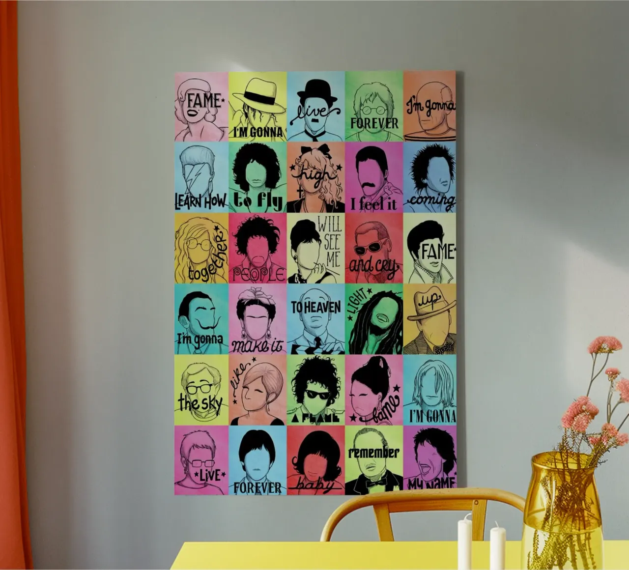 Fame - Draw Me A Song Project Leinwand von Nour Tohme