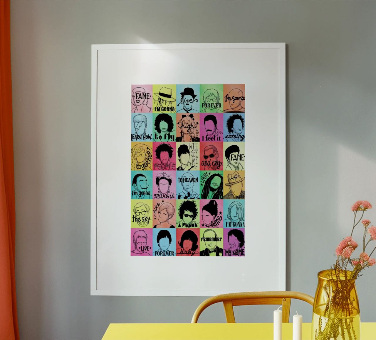 Fame - Draw Me A Song Project Poster von Nour Tohme