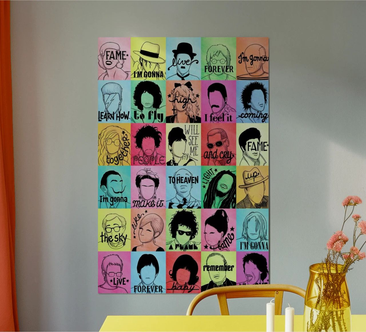 Fame - Draw Me A Song Project Poster von Nour Tohme