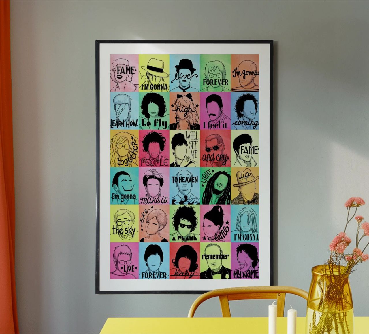 Fame - Draw Me A Song Project Poster von Nour Tohme