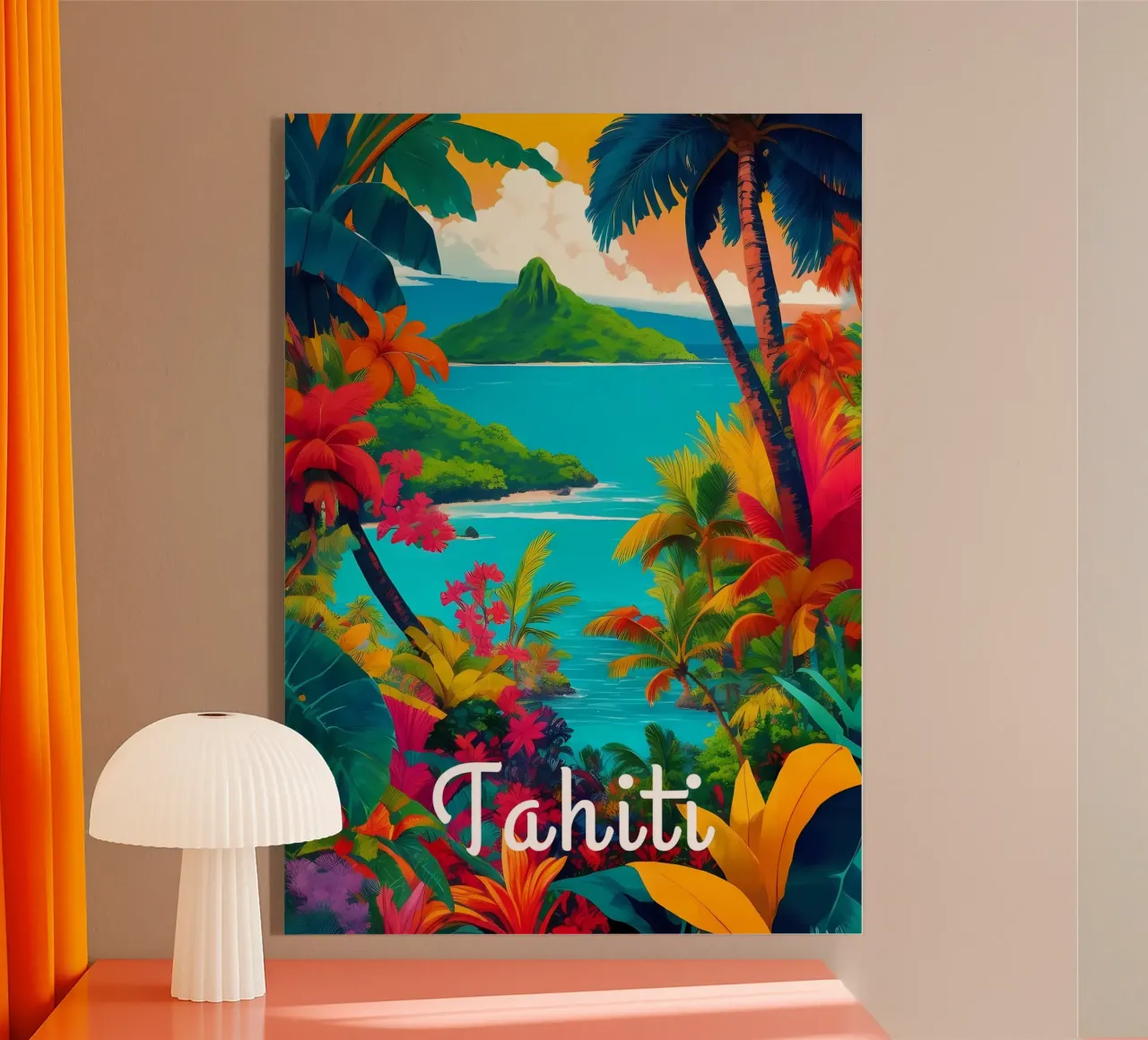Tahiti Scene plexiglass da Charnwood Prints