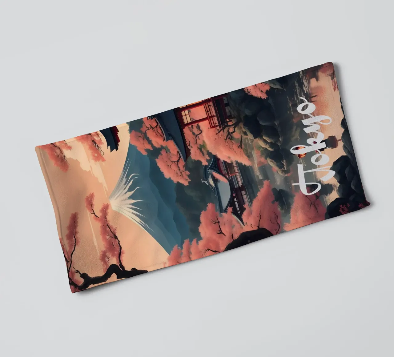 Tokyo Scene asciugamano da bagno da Charnwood Prints