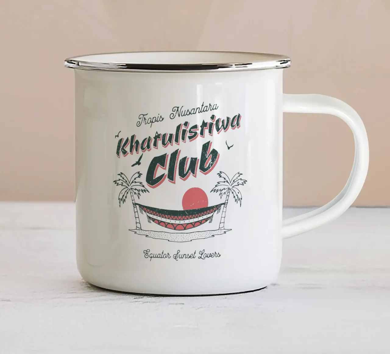 Club Equator tazza in smalto da Gunawan Rb