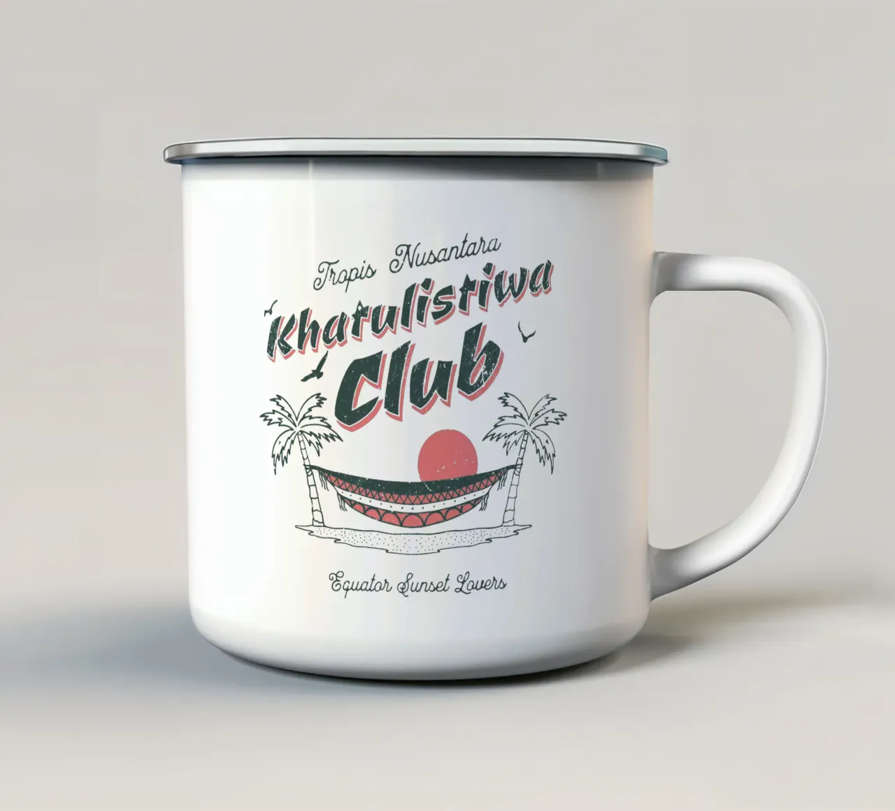 Club Equator tazza in smalto da Gunawan Rb