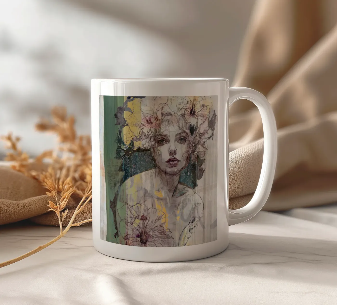 yello ceramic mug by k i m