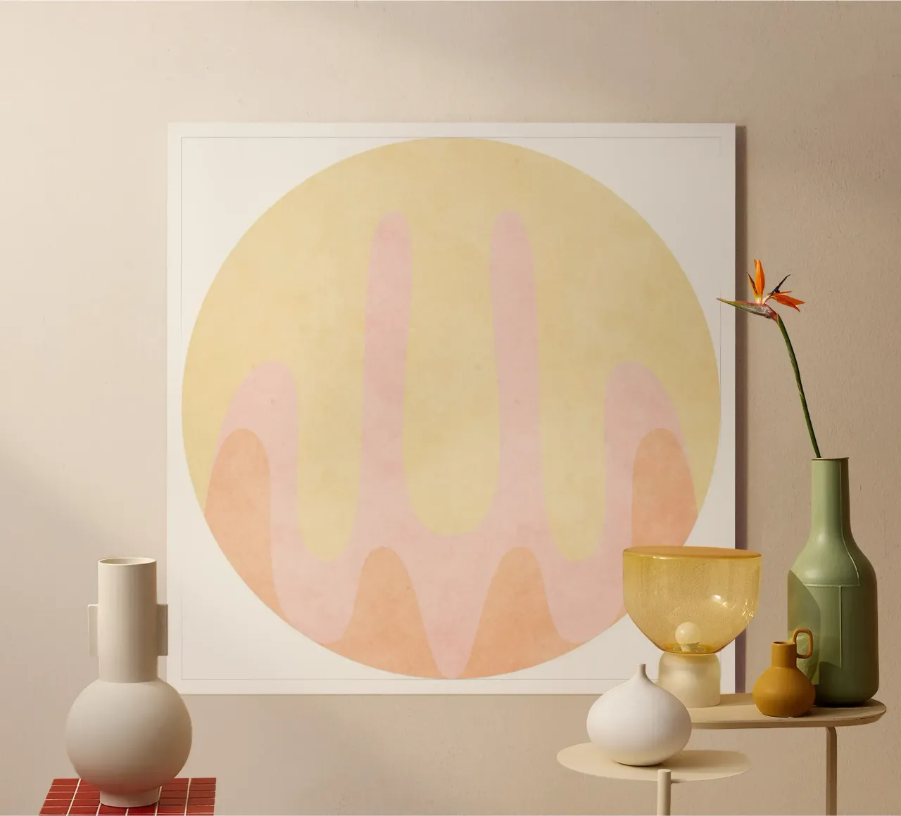 Peach acrylic glass by Poetry Geometry