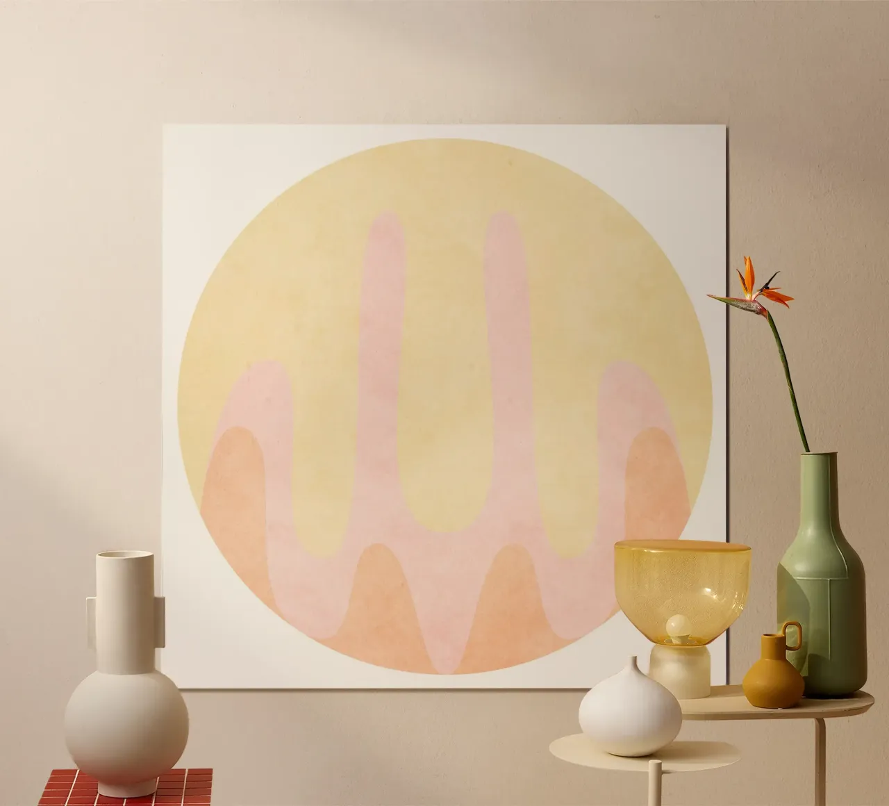 Perzik poster van Poetry Geometry