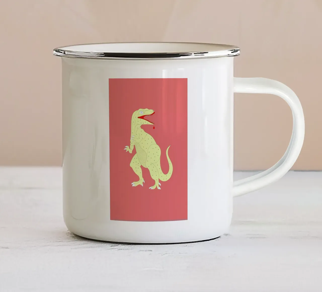 Dinosaurus tazza in smalto da Swen Swensøn