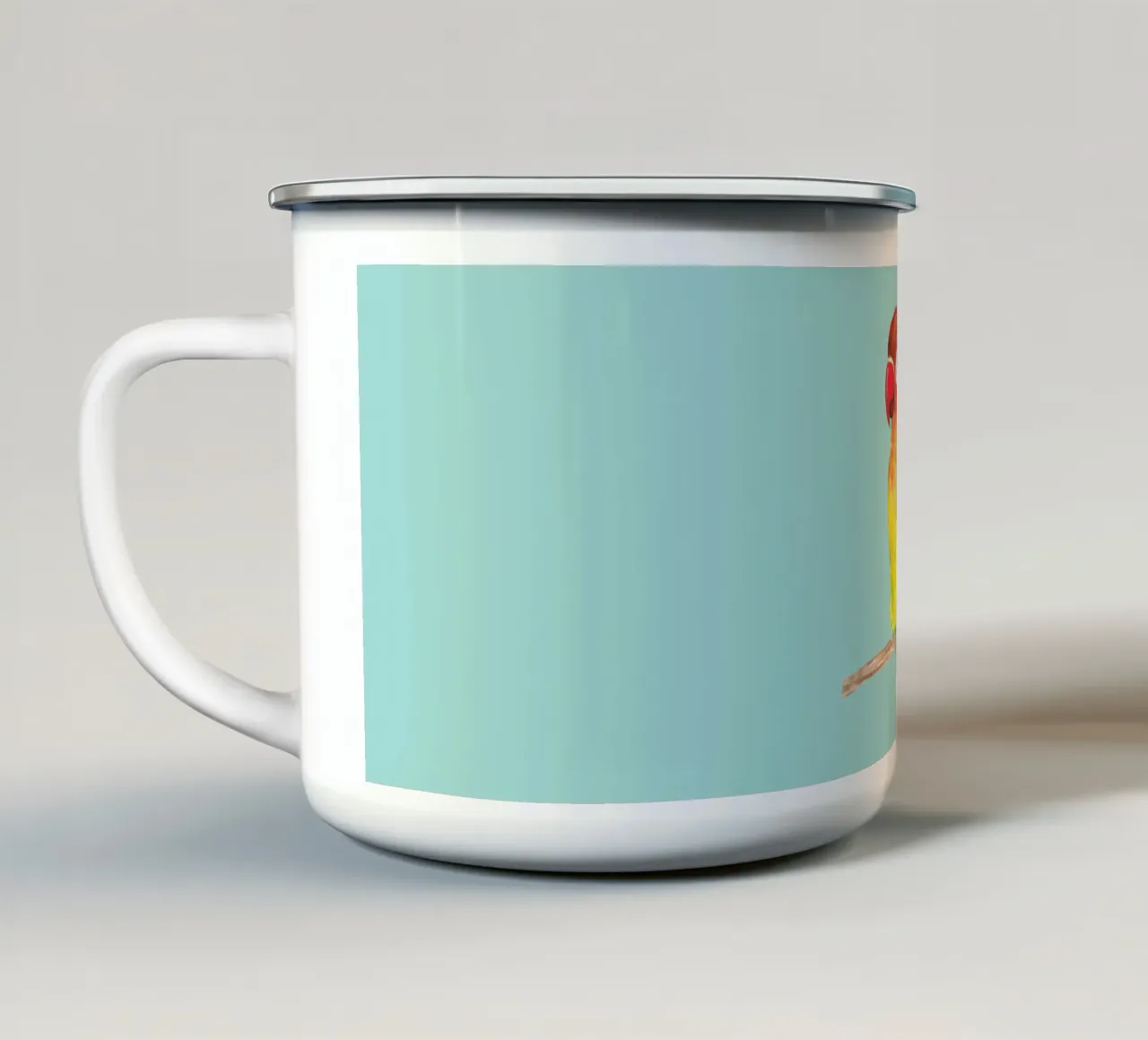 Carino l'inseparabile giallo di Fischer tazza in smalto da BwiseLizzy