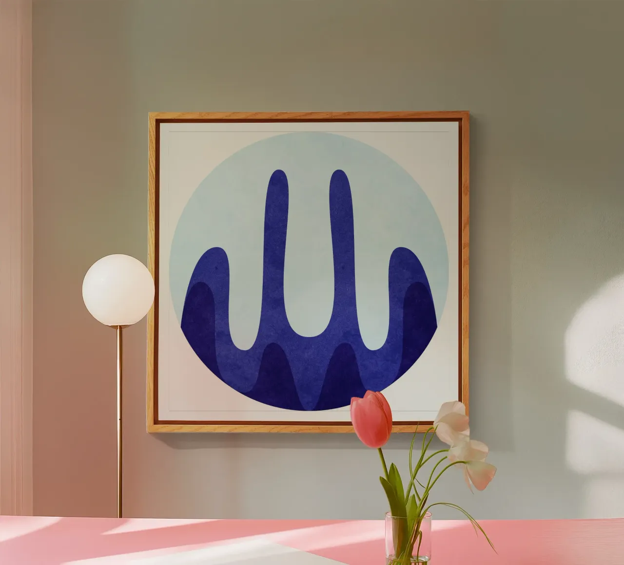 Calma blu plexiglass da Poetry Geometry