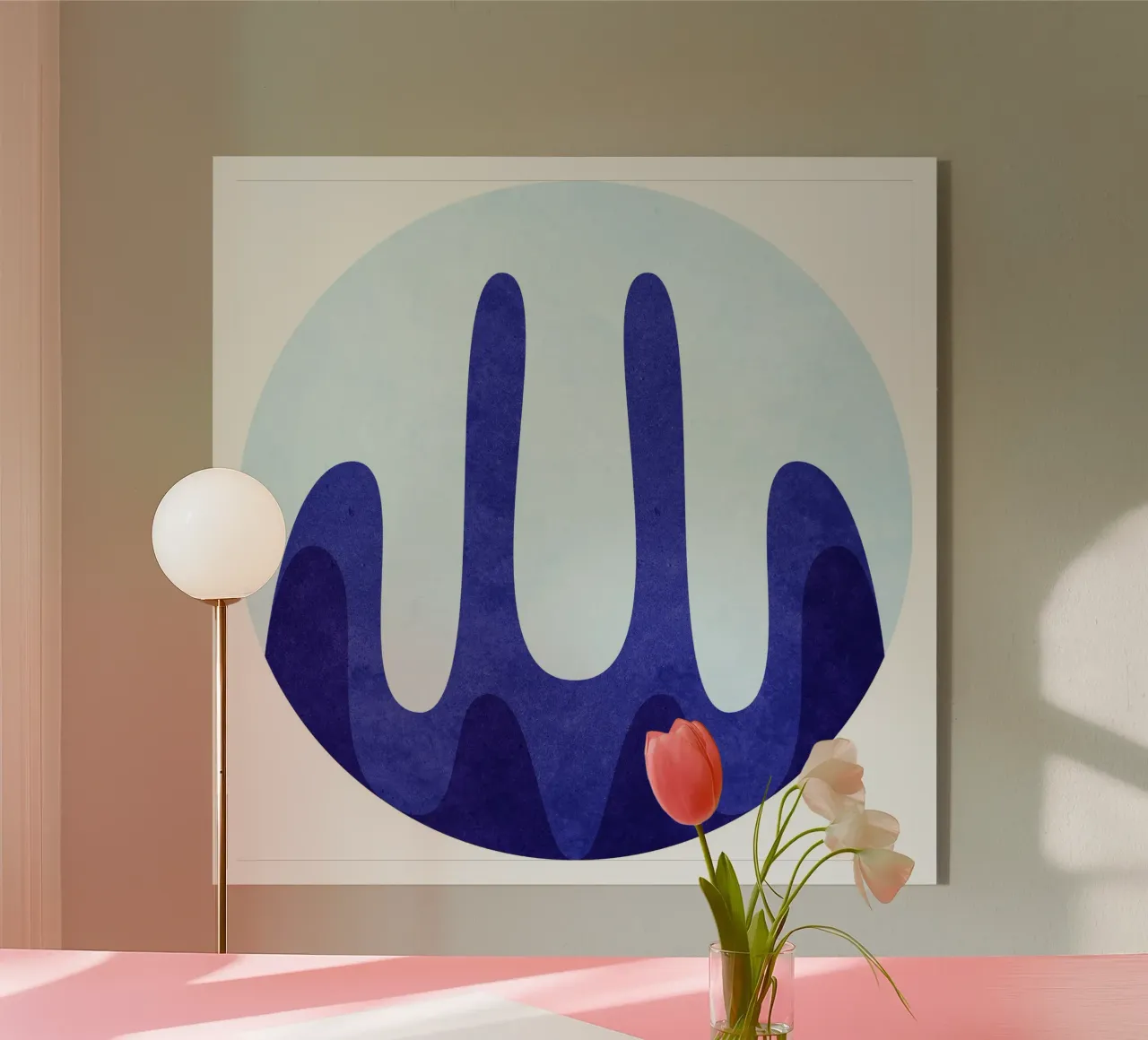 Calma blu plexiglass da Poetry Geometry