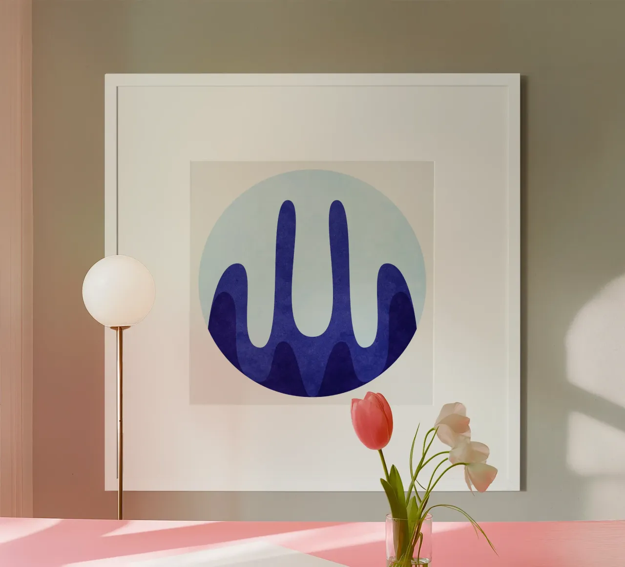 Calma blu poster da Poetry Geometry