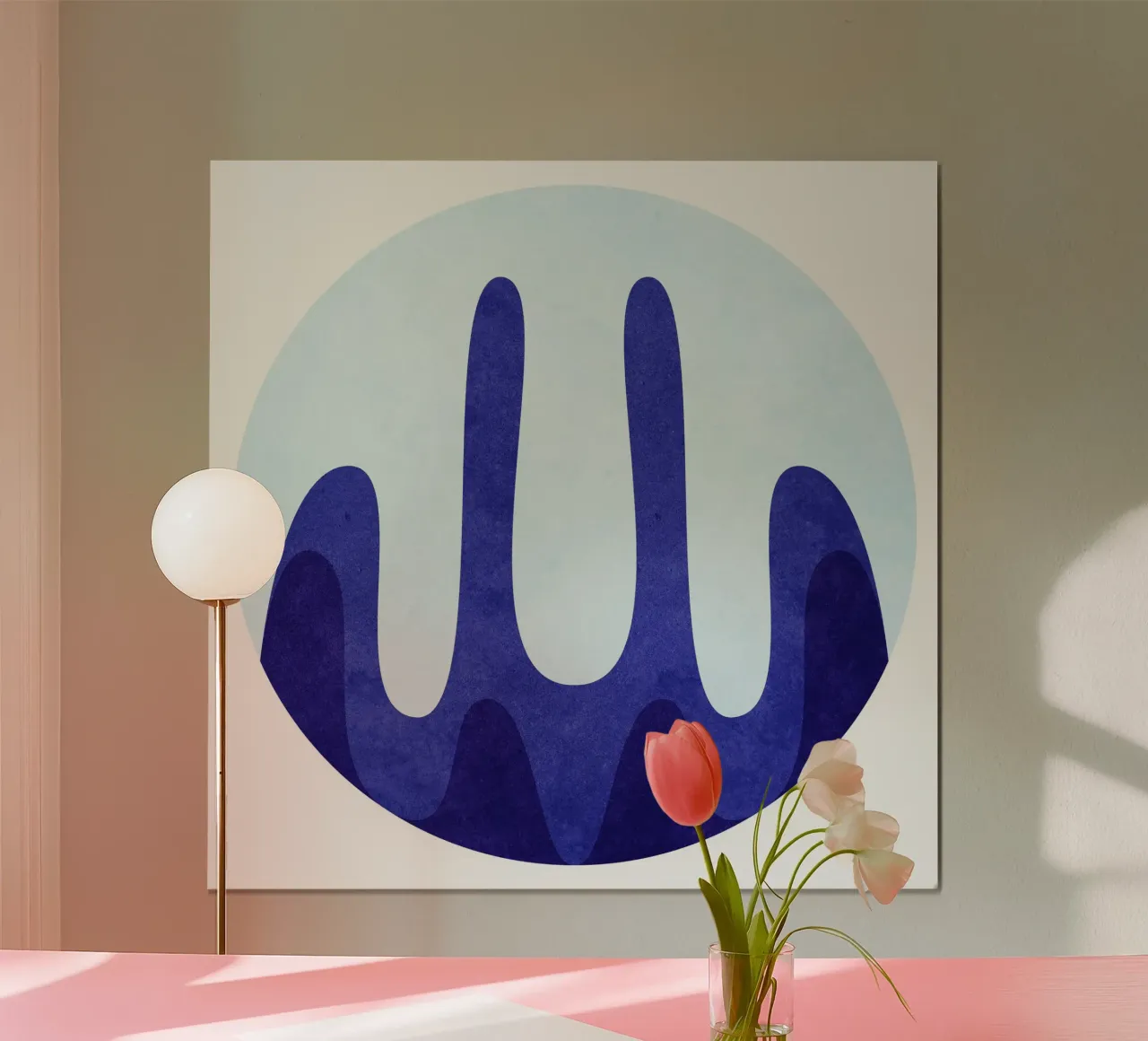 Calma blu poster da Poetry Geometry