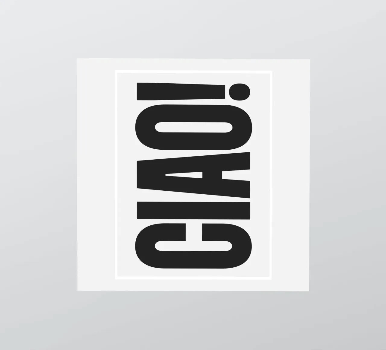 Ciao! adesivo da Altruist Studio