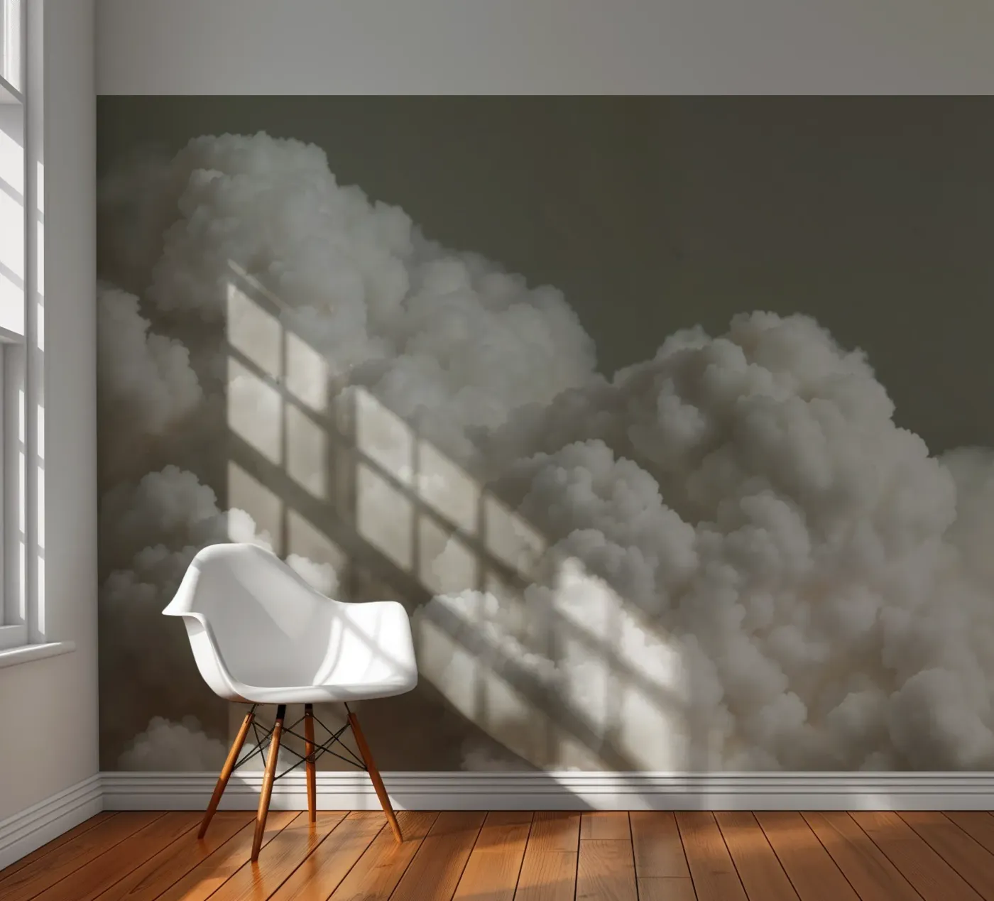 Weiße Wolken Fototapete von IamHomeDesigns