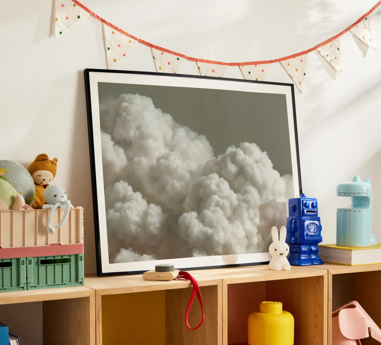 White clouds poster by IamHomeDesigns