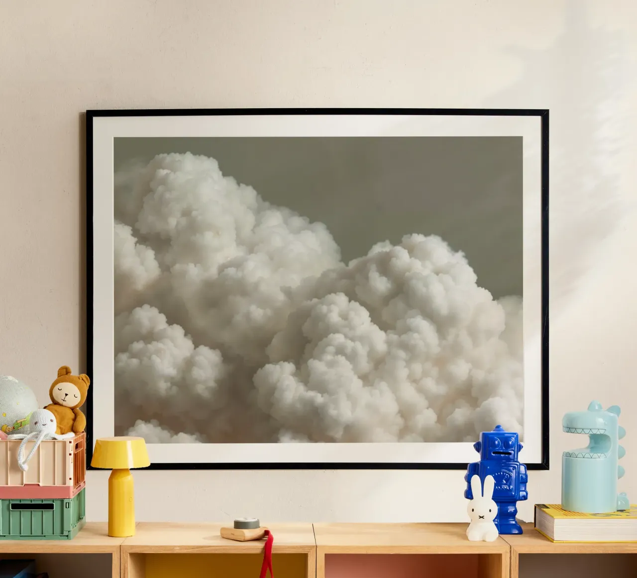 White clouds poster by IamHomeDesigns