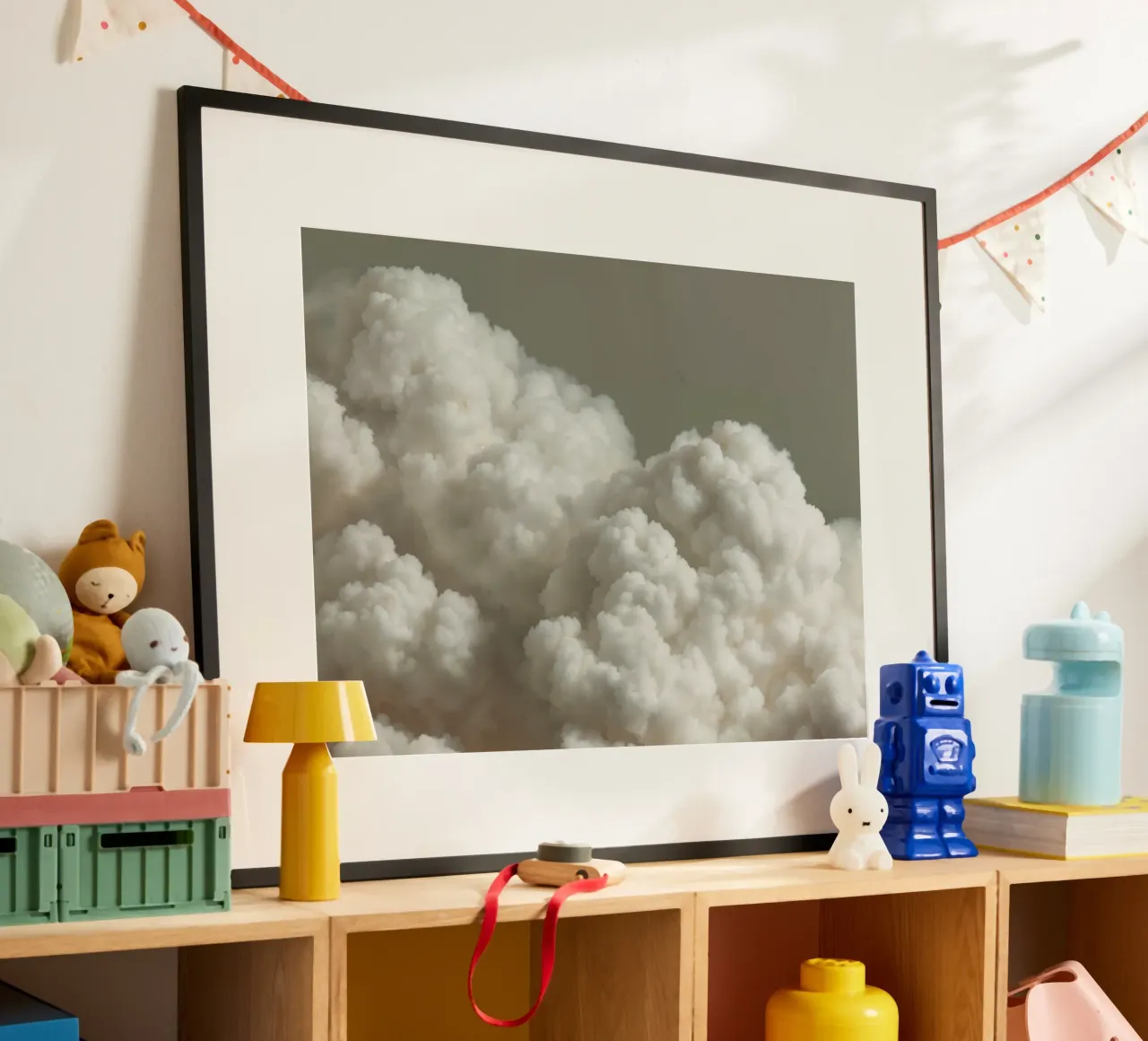 White clouds poster by IamHomeDesigns