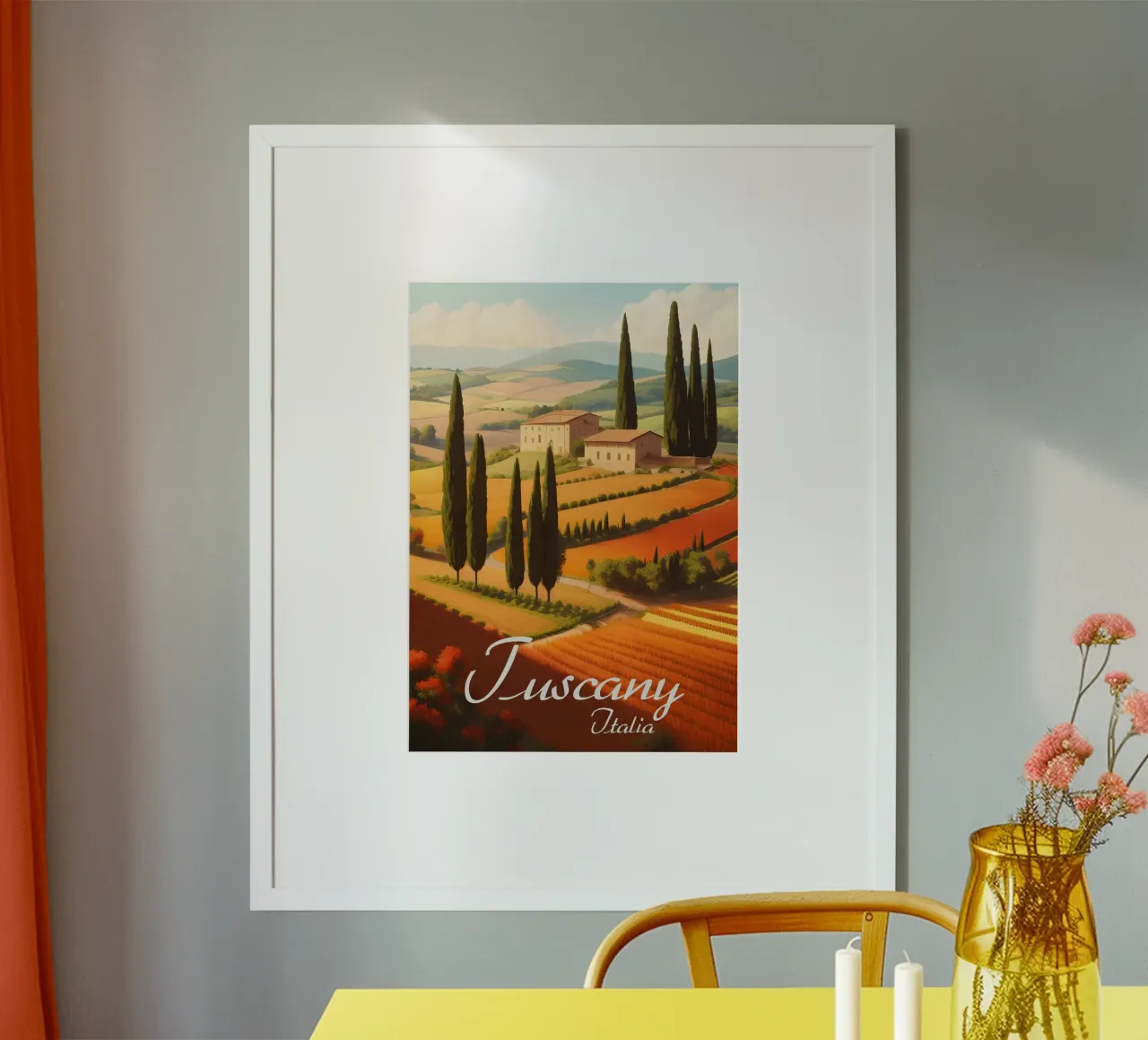 Scena di campagna in Toscana carta hahnemühle da Charnwood Prints