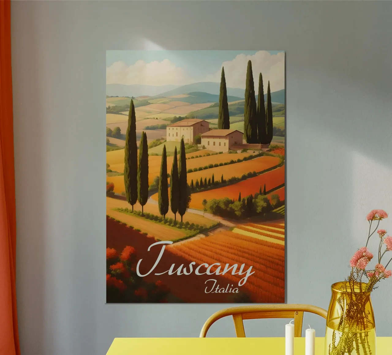 Scena di campagna in Toscana carta hahnemühle da Charnwood Prints
