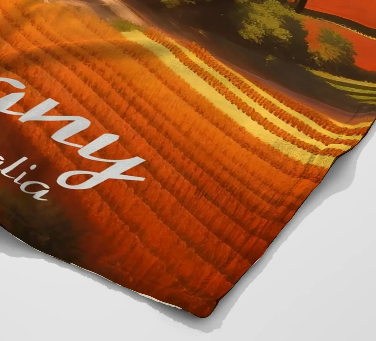 Scena di campagna in Toscana coperta in pile da Charnwood Prints