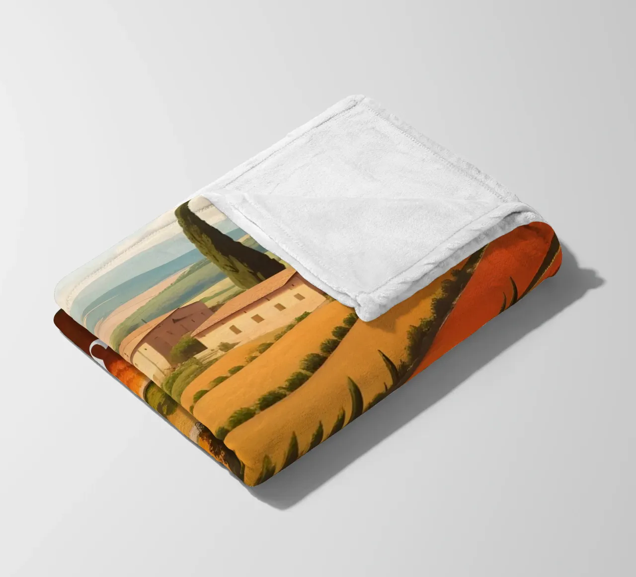 Scena di campagna in Toscana coperta in pile da Charnwood Prints