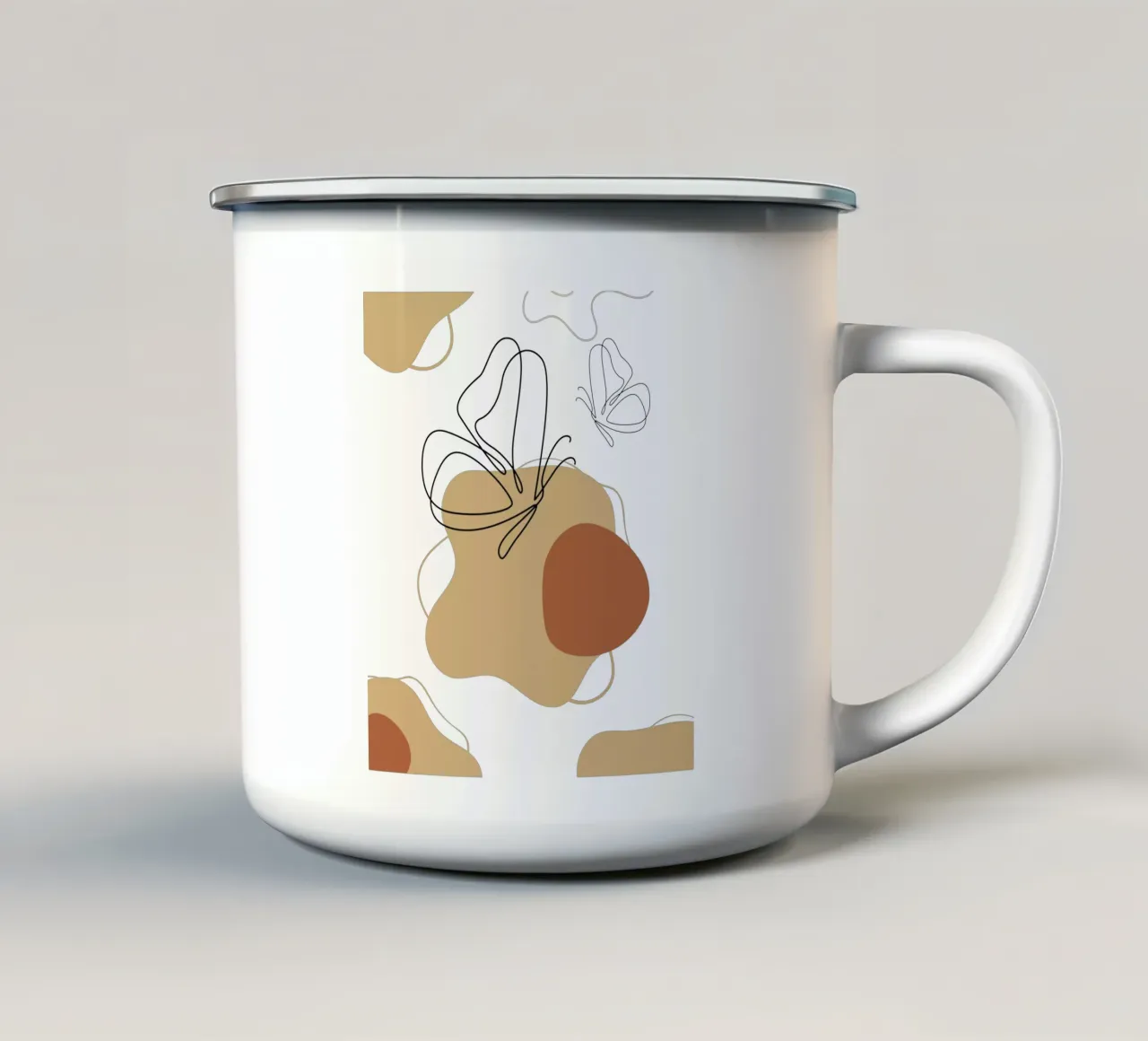 Farfalla minimalista tazza in smalto da YSV MINIMALIST