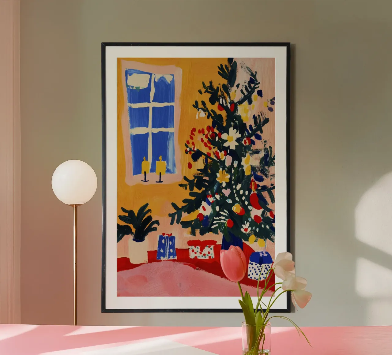 Cozy Christmas No 2 poster con telaio in plastica da treechild