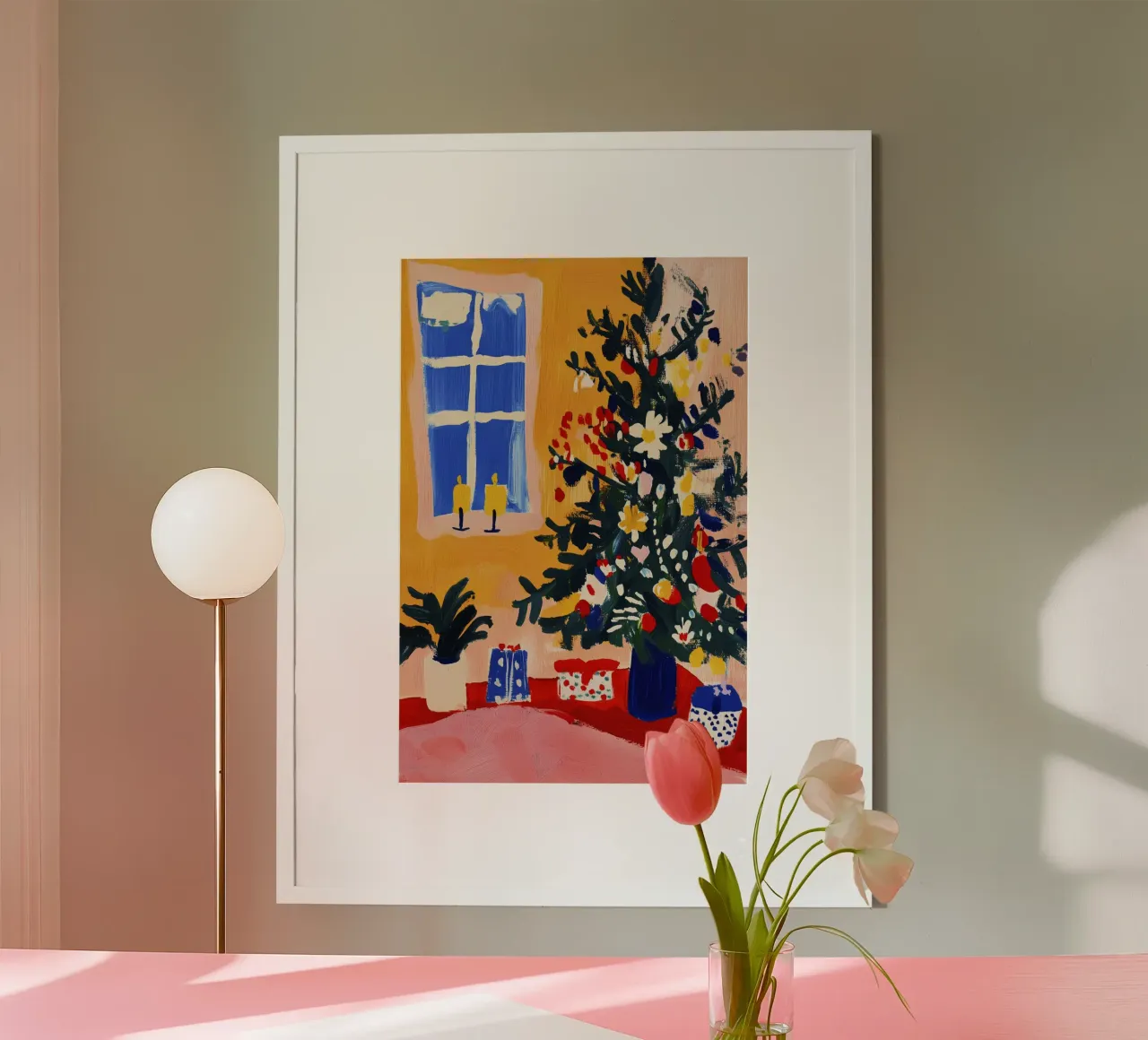 Cozy Christmas No 2 poster con telaio in plastica da treechild