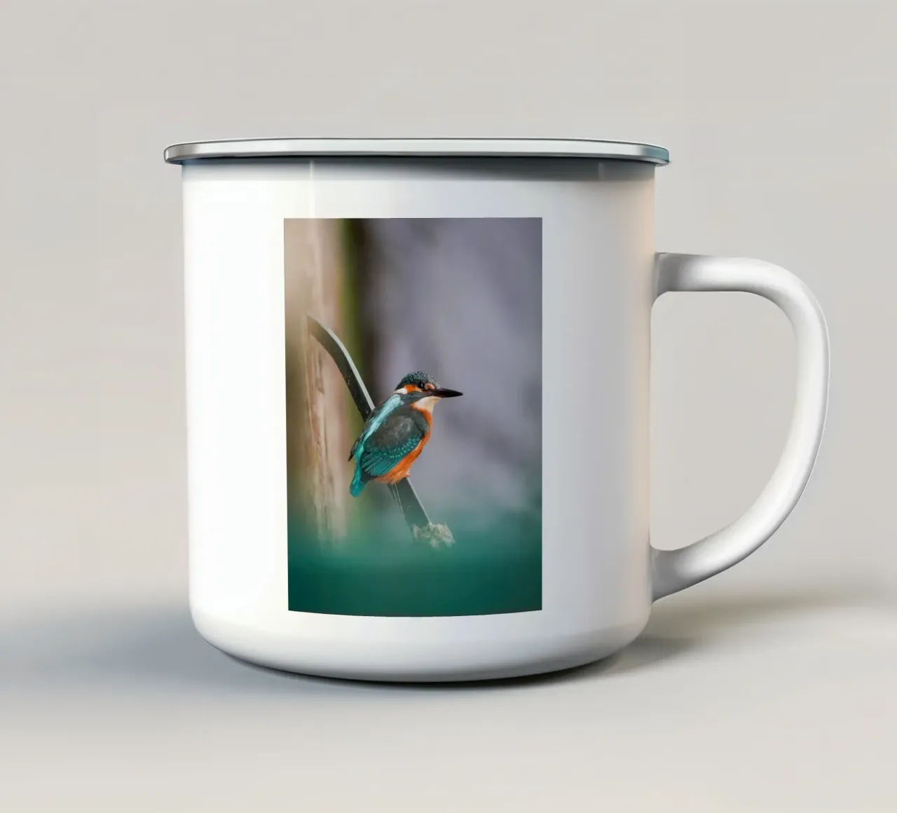 Martin pescatore tazza in smalto da Tom's Wildlife